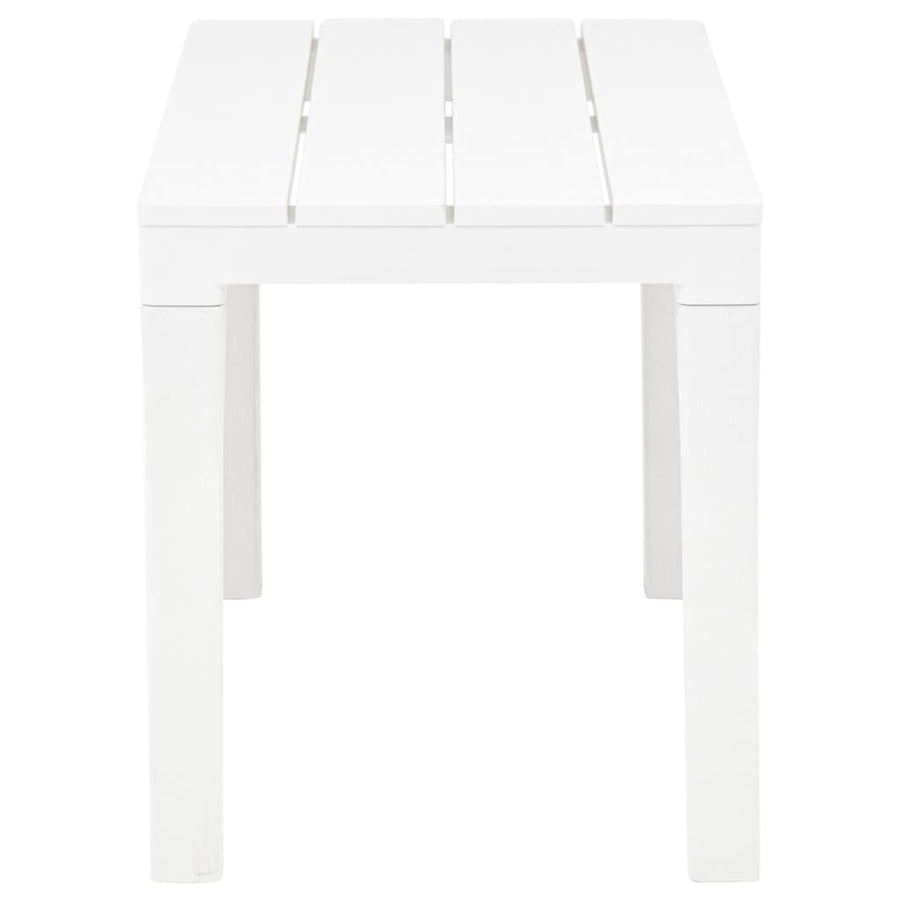 Tuintafel Met 2 Banken Kunststof Wit