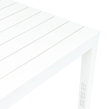 Tuintafel Met 2 Banken Kunststof Wit