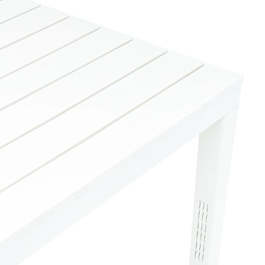 Tuintafel Met 2 Banken Kunststof Wit