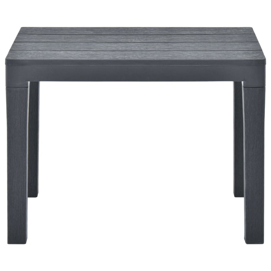 Tuintafel Met 2 Banken Kunststof Antraciet
