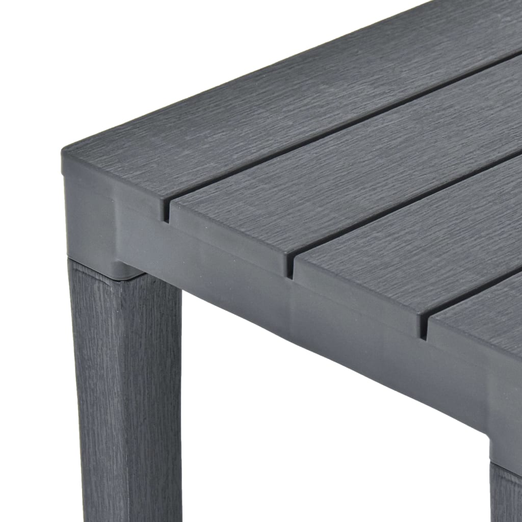 Tuintafel Met 2 Banken Kunststof Antraciet