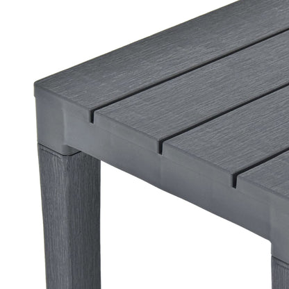 Tuintafel Met 2 Banken Kunststof Antraciet