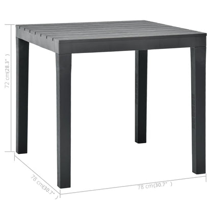 Tuintafel Met 2 Banken Kunststof Antraciet