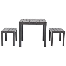 Tuintafel Met 2 Banken Kunststof Bruin