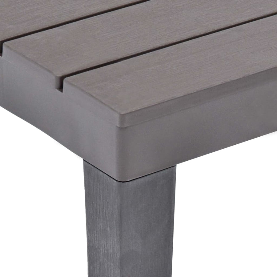 Tuintafel Met 2 Banken Kunststof Bruin
