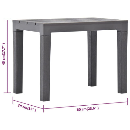 Tuintafel Met 2 Banken Kunststof Bruin