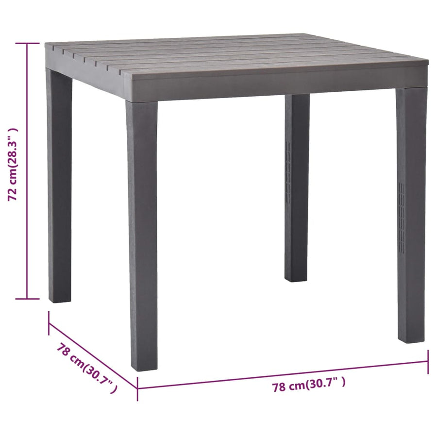 Tuintafel Met 2 Banken Kunststof Bruin