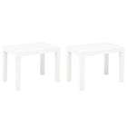 Garden benches 2 pc plastic white