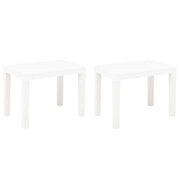Tuinbank kunststof wit 2 stuks 60x38.5x45 cm