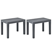 Tuinbank kunststof antraciet 2 stuks