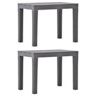 Garden benches 2 pcs plastic mocha