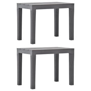 Tuinbank kunststof mokka 2 stuks 60x38.5x45 cm