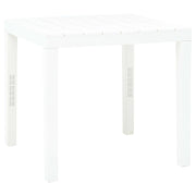 Garden table 78x78x72 cm plastic white