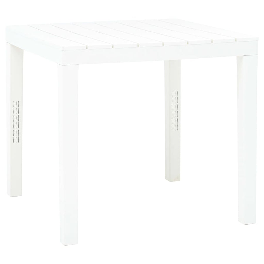 Tuintafel 78X78X72 Cm Kunststof Wit