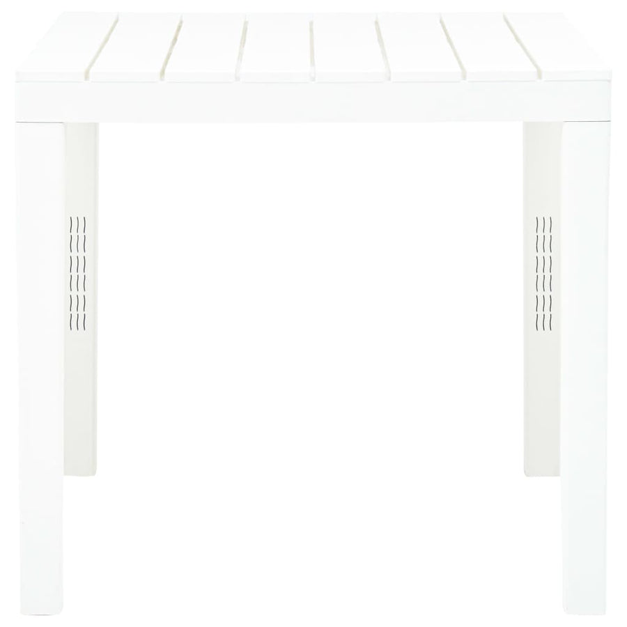Tuintafel 78X78X72 Cm Kunststof Wit