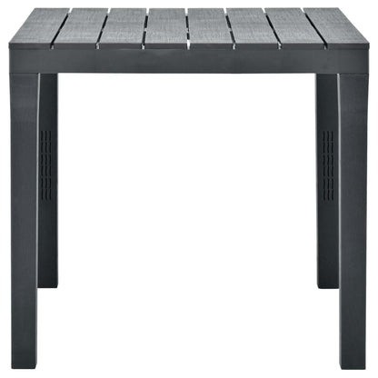 Tuintafel 78X78X72 Cm Kunststof Antraciet