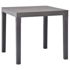 Garden table 78x78x72 cm plastic mocha