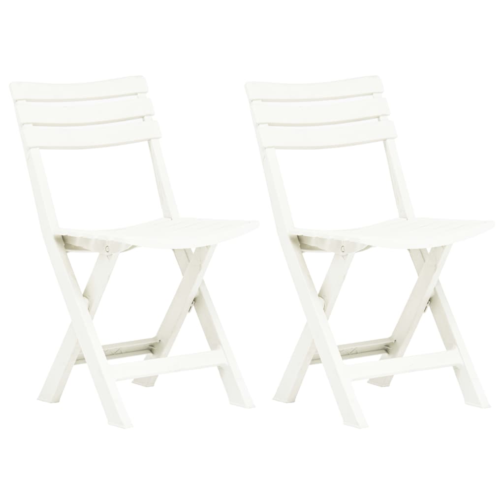 Tuinstoelen Inklapbaar Kunststof Wit