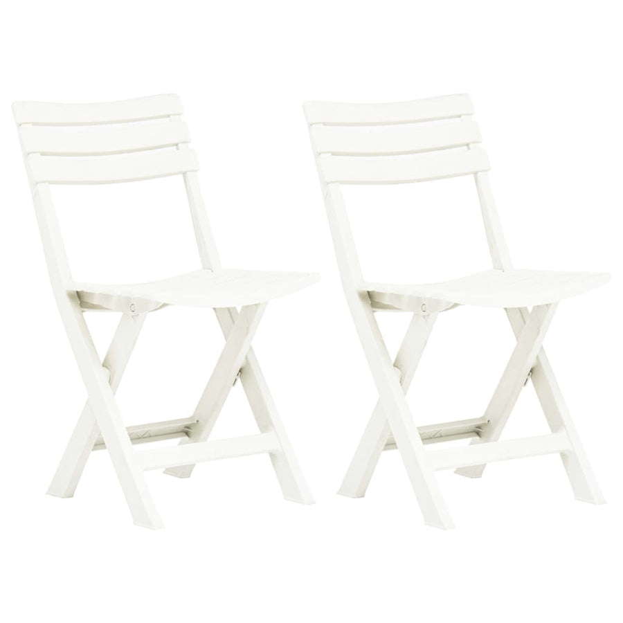 Tuinstoelen Inklapbaar Kunststof Wit