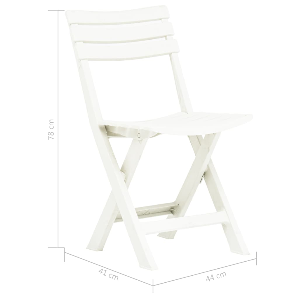 Tuinstoelen Inklapbaar Kunststof Wit