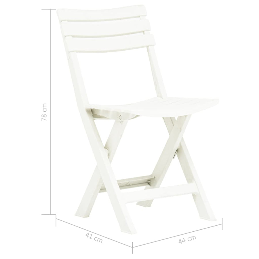 Tuinstoelen Inklapbaar Kunststof Wit