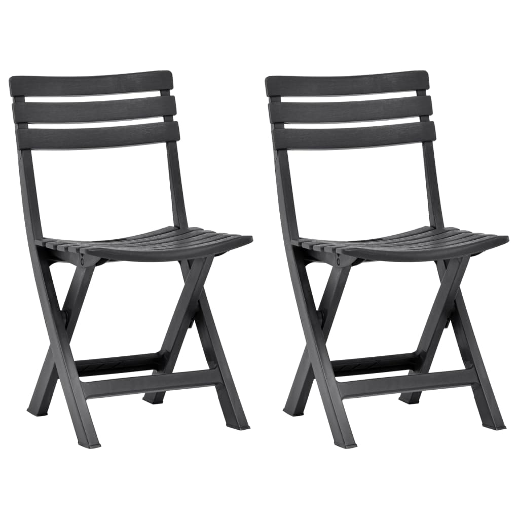 Tuinstoelen Inklapbaar Kunststof Antraciet