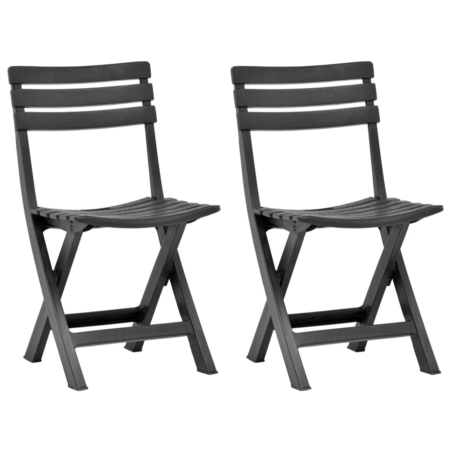 Tuinstoelen Inklapbaar Kunststof Antraciet