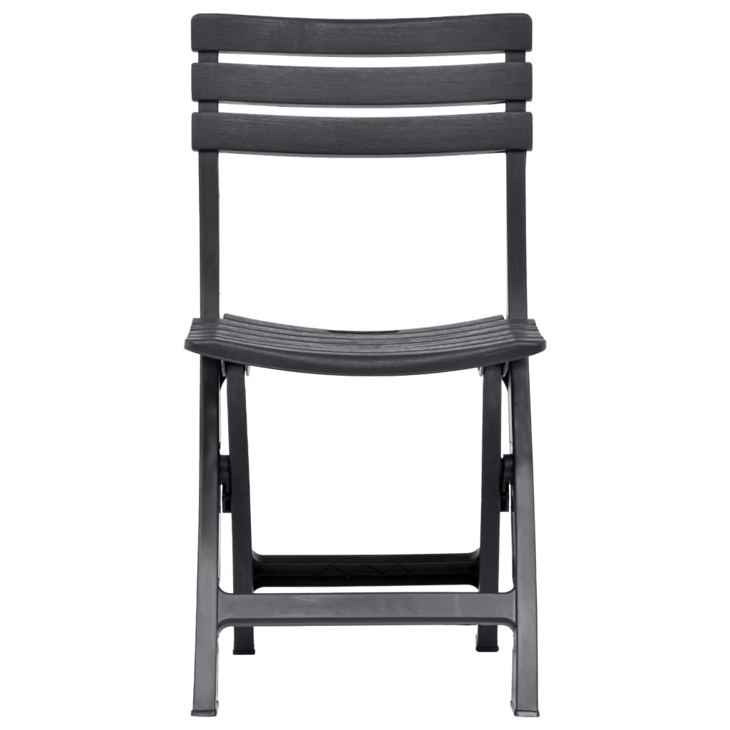 Tuinstoelen Inklapbaar Kunststof Antraciet