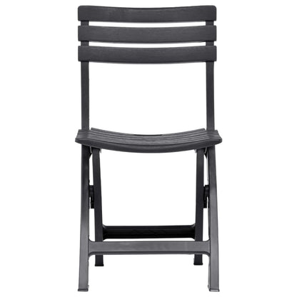 Tuinstoelen Inklapbaar Kunststof Antraciet