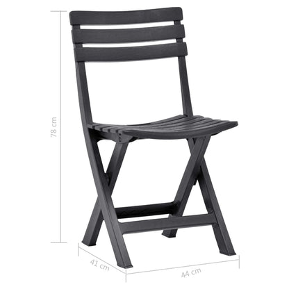 Tuinstoelen Inklapbaar Kunststof Antraciet