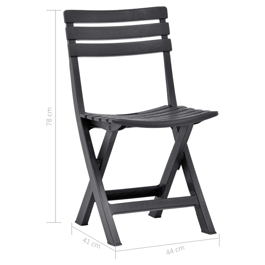 Tuinstoelen Inklapbaar Kunststof Antraciet