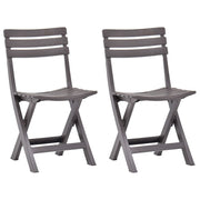 Tuinstoelen inklapbaar kunststof mokka 2 stuks