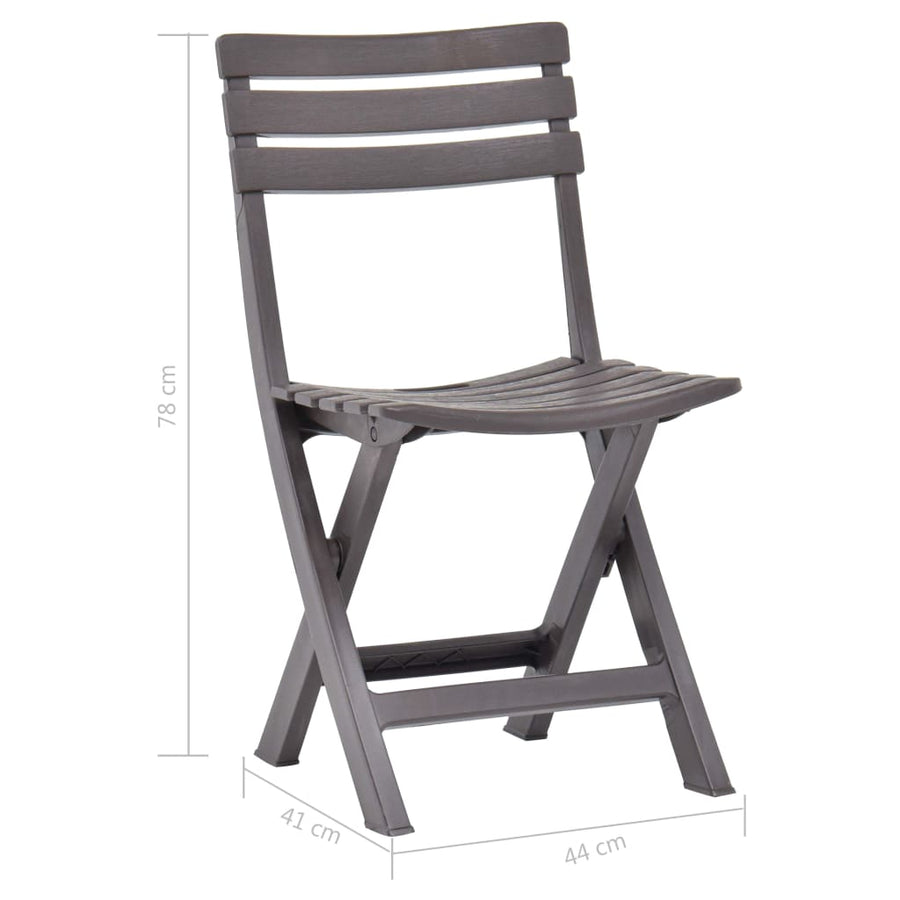 Tuinstoelen Inklapbaar Kunststof Mokka