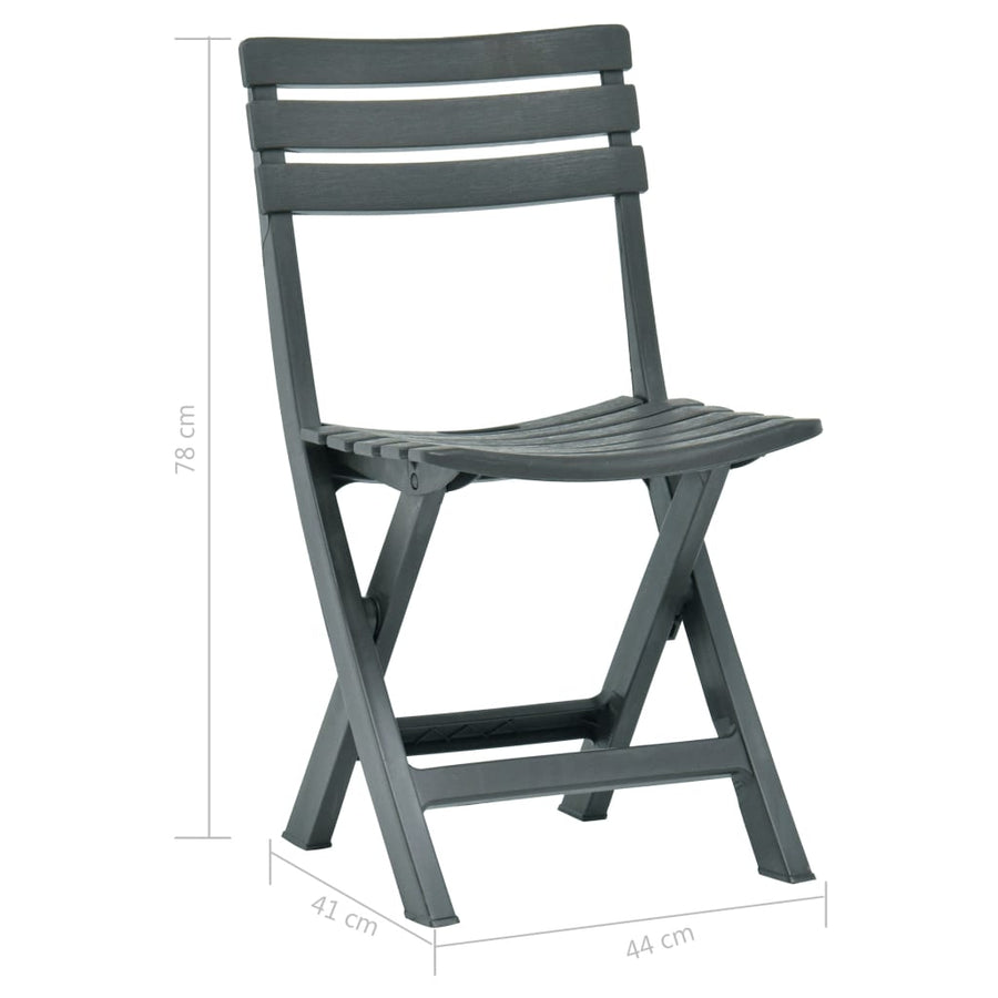 Tuinstoelen Inklapbaar Kunststof Groen