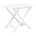 Folding garden table 79x72x70 cm plastic white