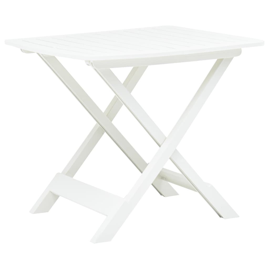 Tuintafel Inklapbaar 79X72X70 Cm Kunststof Wit
