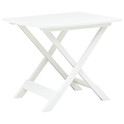 Tuintafel Inklapbaar 79X72X70 Cm Kunststof Wit