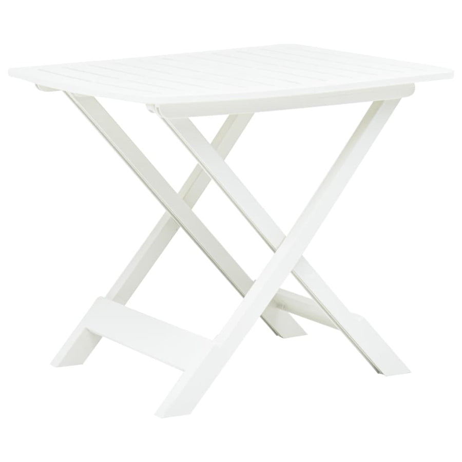 Tuintafel Inklapbaar 79X72X70 Cm Kunststof Wit
