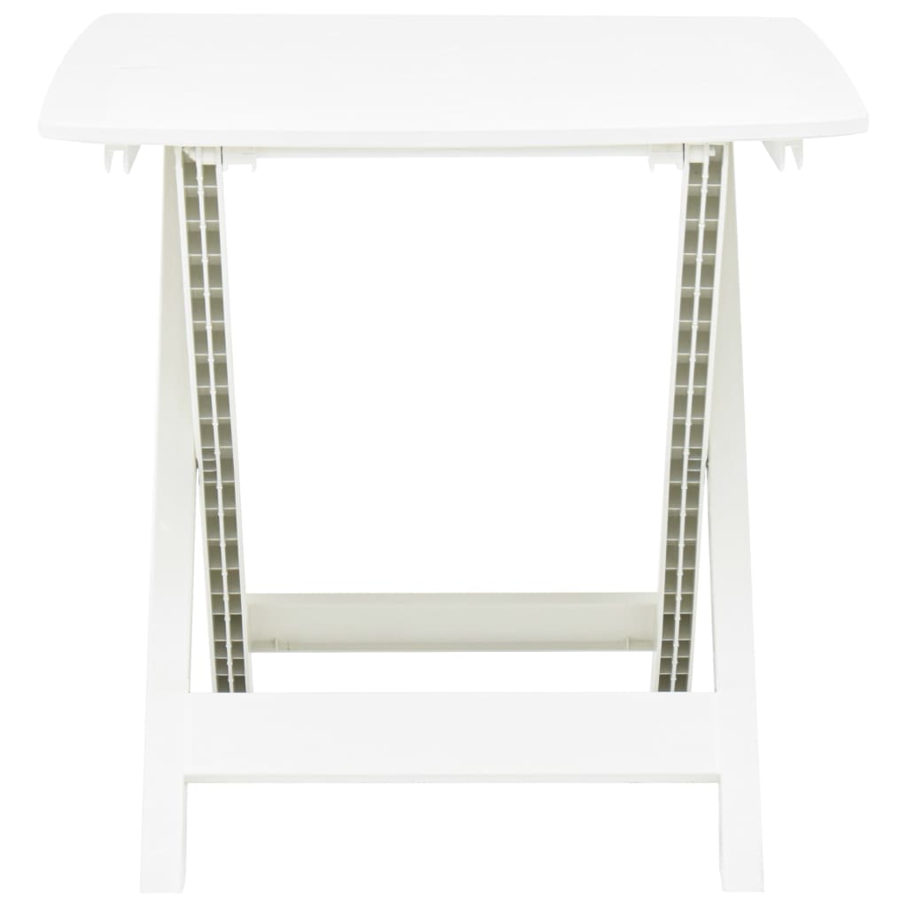 Tuintafel Inklapbaar 79X72X70 Cm Kunststof Wit