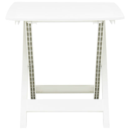 Tuintafel Inklapbaar 79X72X70 Cm Kunststof Wit