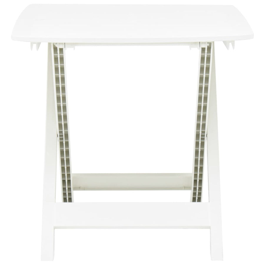 Tuintafel Inklapbaar 79X72X70 Cm Kunststof Wit