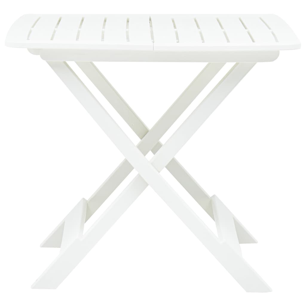 Tuintafel Inklapbaar 79X72X70 Cm Kunststof Wit