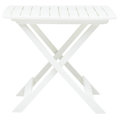 Tuintafel Inklapbaar 79X72X70 Cm Kunststof Wit