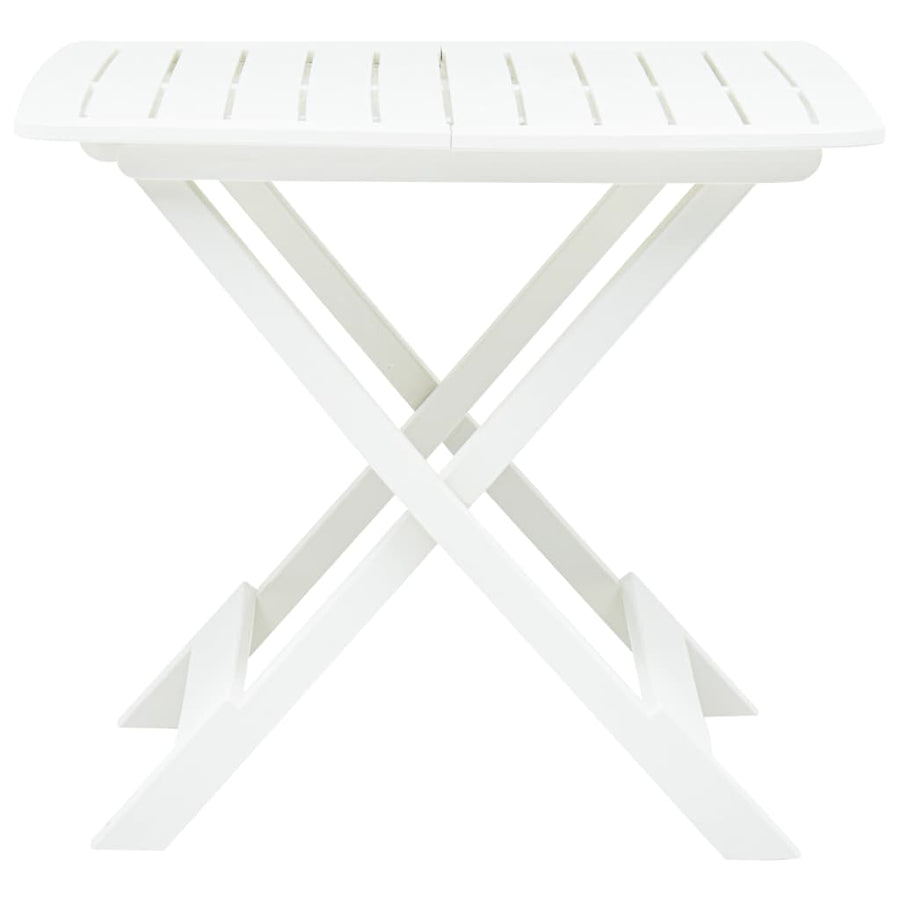 Tuintafel Inklapbaar 79X72X70 Cm Kunststof Wit