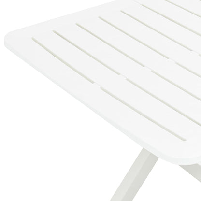 Tuintafel Inklapbaar 79X72X70 Cm Kunststof Wit