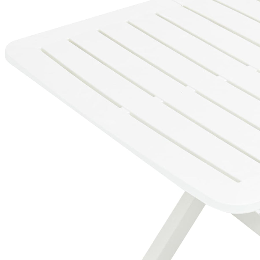 Tuintafel Inklapbaar 79X72X70 Cm Kunststof Wit