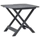 Foldable garden table 79x72x70 cm plastic anthracite