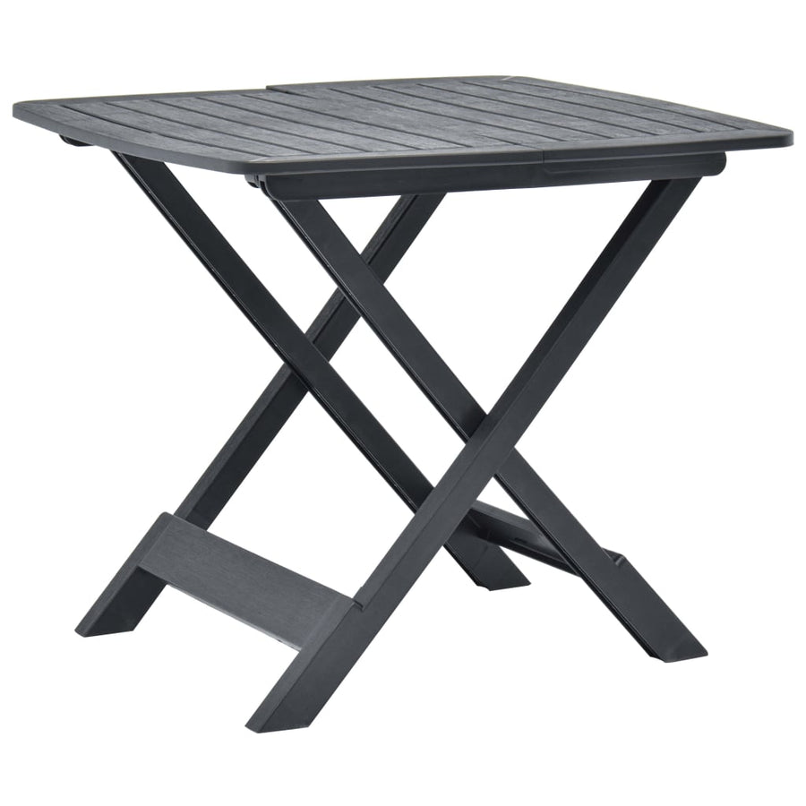 Tuintafel Inklapbaar 79X72X70 Cm Kunststof Antraciet