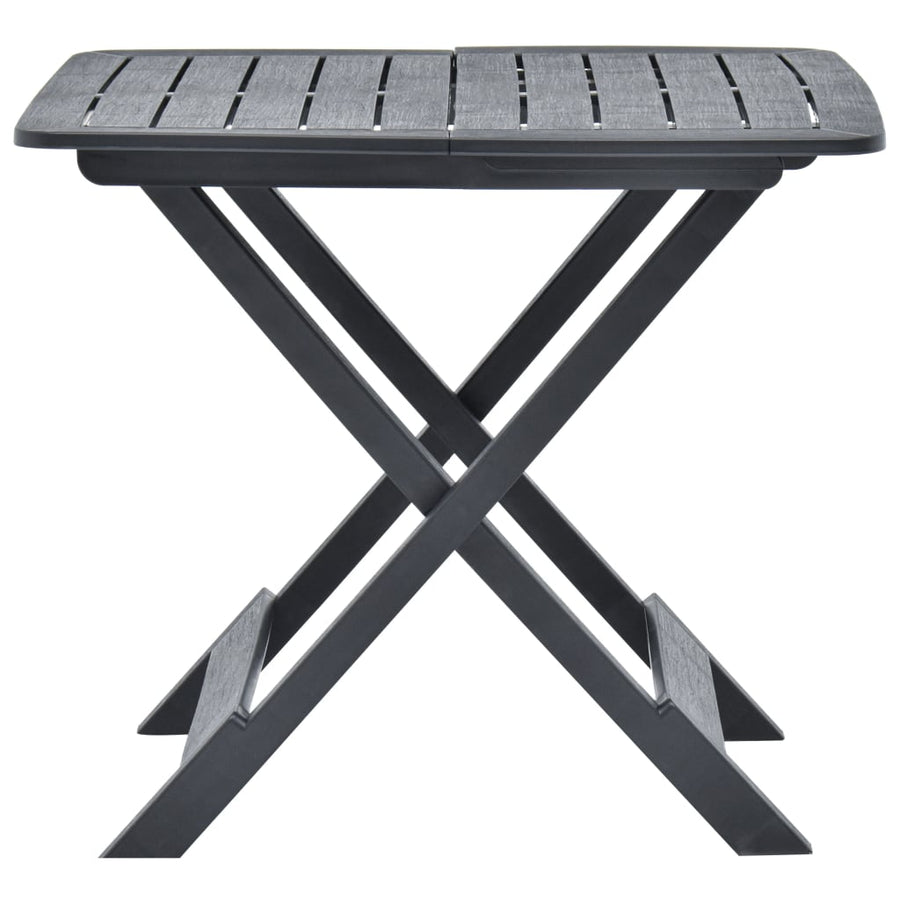 Tuintafel Inklapbaar 79X72X70 Cm Kunststof Antraciet