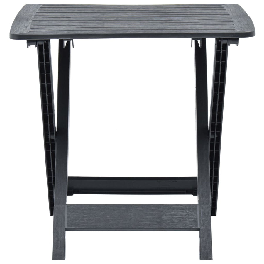 Tuintafel Inklapbaar 79X72X70 Cm Kunststof Antraciet